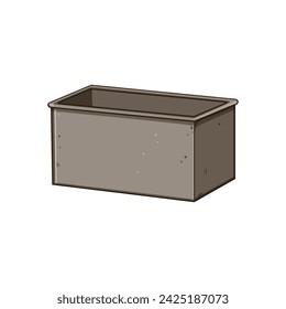fruit plastic crate cartoon. isometric empty, food vegetable, green storage fruit plastic crate sign. isolated symbol vector illustration