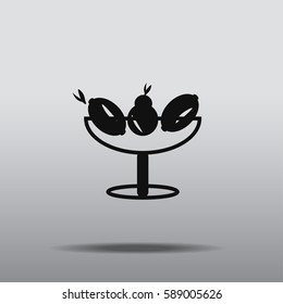 Fruit plate icon