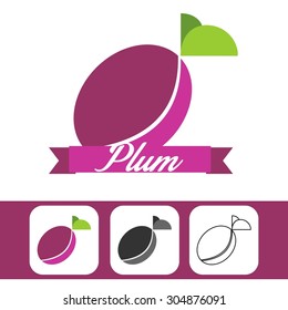 Fruit, Plum graphic