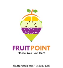 Fruit point logo template illustration