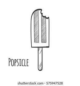 Fruit popsicles isolated on a white background