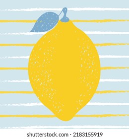 Fruit Poster With Yellow Lemon
