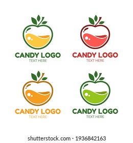 fruit potion liquid juice logo simple concept design vector illustration