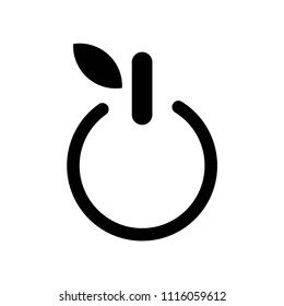 Fruit power button icon vector icon. Simple element illustration. Fruit power button symbol design. Can be used for web and mobile.