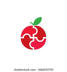 Fruit Puzzle Logo Icon Design