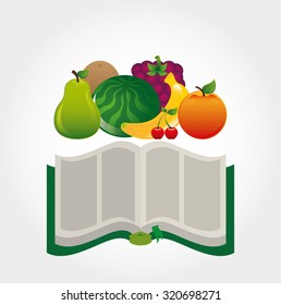 fruit recipe book design, vector illustration eps10 graphic 