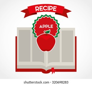 fruit recipe book design, vector illustration eps10 graphic 