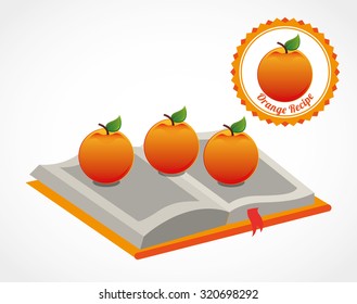 fruit recipe book design, vector illustration eps10 graphic 