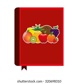 fruit recipe book design, vector illustration eps10 graphic 