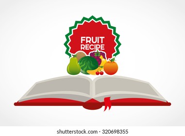 fruit recipe book design, vector illustration eps10 graphic 