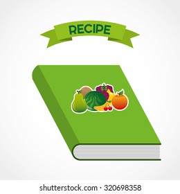 fruit recipe book design, vector illustration eps10 graphic 