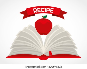 fruit recipe book design, vector illustration eps10 graphic 