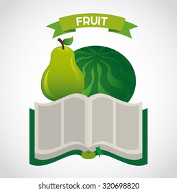 fruit recipe book design, vector illustration eps10 graphic 