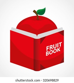 fruit recipe book design, vector illustration eps10 graphic 