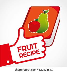 fruit recipe book design, vector illustration eps10 graphic 