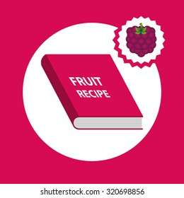 fruit recipe book design, vector illustration eps10 graphic 