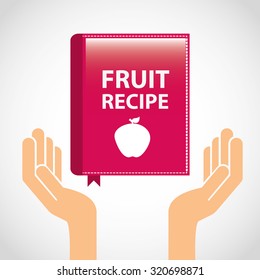 fruit recipe book design, vector illustration eps10 graphic 