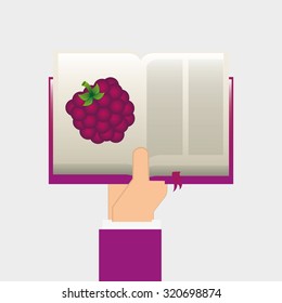 fruit recipe book design, vector illustration eps10 graphic 