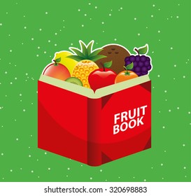 fruit recipe book design, vector illustration eps10 graphic 