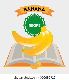 fruit recipe book design, vector illustration eps10 graphic 