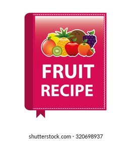 fruit recipe book design, vector illustration eps10 graphic 