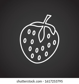 Fruit related icon outline on background for graphic and web design. Creative illustration concept symbol for web or mobile app.