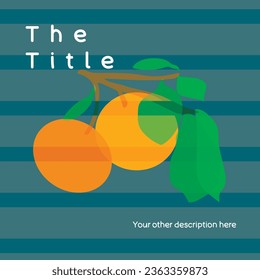 fruit with riso effect for the cover book, album, and anything for decoration.