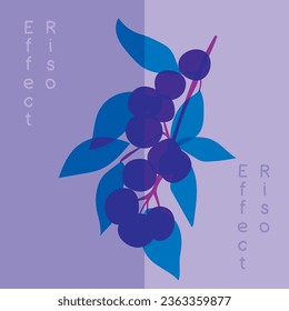 fruit with riso effect for the cover book, album, and anything for decoration.