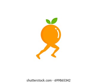 Fruit Run Icon Logo Design Element