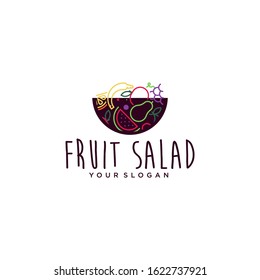 fruit salad design logo