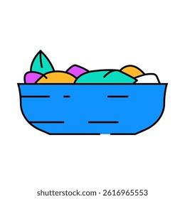 fruit salad food snack line icon vector. fruit salad food snack sign. isolated symbol illustration