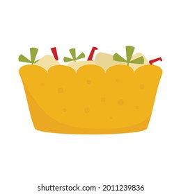 Icono de ensalada de frutas. Icono de vector de ensalada de frutas aislado en fondo blanco