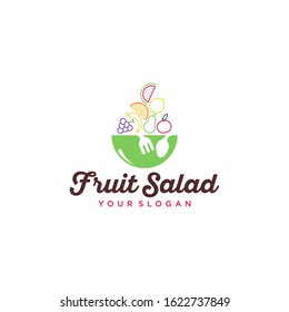 Fruit Salad Logo Design Vector