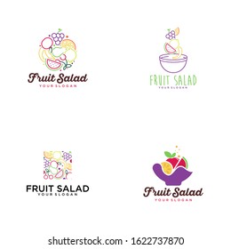 Fruit Salad Logo Design Vector
