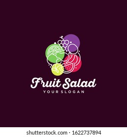 Fruit Salad Logo Design Vector
