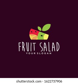 Fruit Salad Logo Design Vector