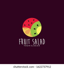 Fruit Salad Logo Design Vector