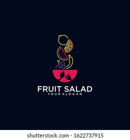 Fruit Salad Logo Design Vector
