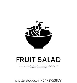 fruit salad solid icon vector design good for web or mobile app