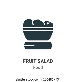 Fruit salad vector icon on white background. Flat vector fruit salad icon symbol sign from modern food collection for mobile concept and web apps design.