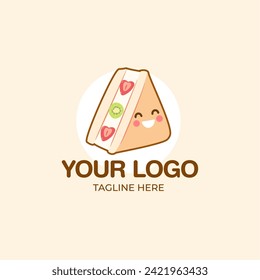 Fruit Sando Sandwich Logo Template Design Illustration