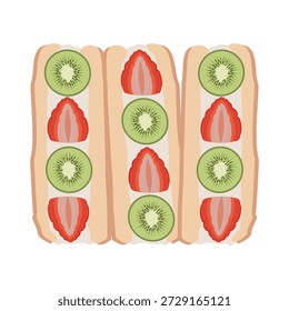 Ilustración vectorial de sando de frutas en círculo