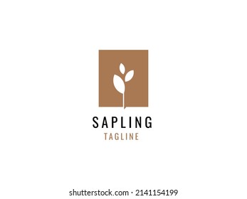 Fruit sapling natural logo, icon.