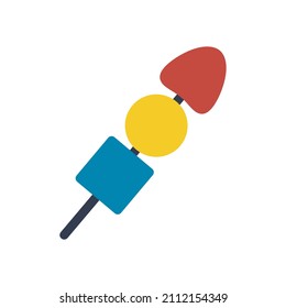 Fruit Satay Colorful Flat Icon