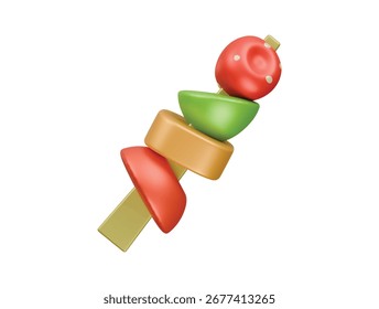  Frucht-Satelit-Symbol 3D-Illustration rendern