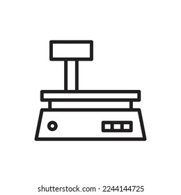 Fruit Scale Outline Icon Vector Illustration