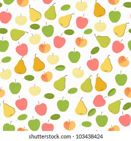 fruit seamless ornament  isolated on white background