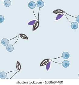 Fruit seamless pattern with cherries.