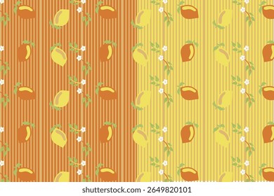  Fruit Seamless Pattern Evoking Muted nostalgia, this delicate fruit pattern suits digital paper and packaging.