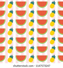 fruit seamless pattern illustration background for fabric
